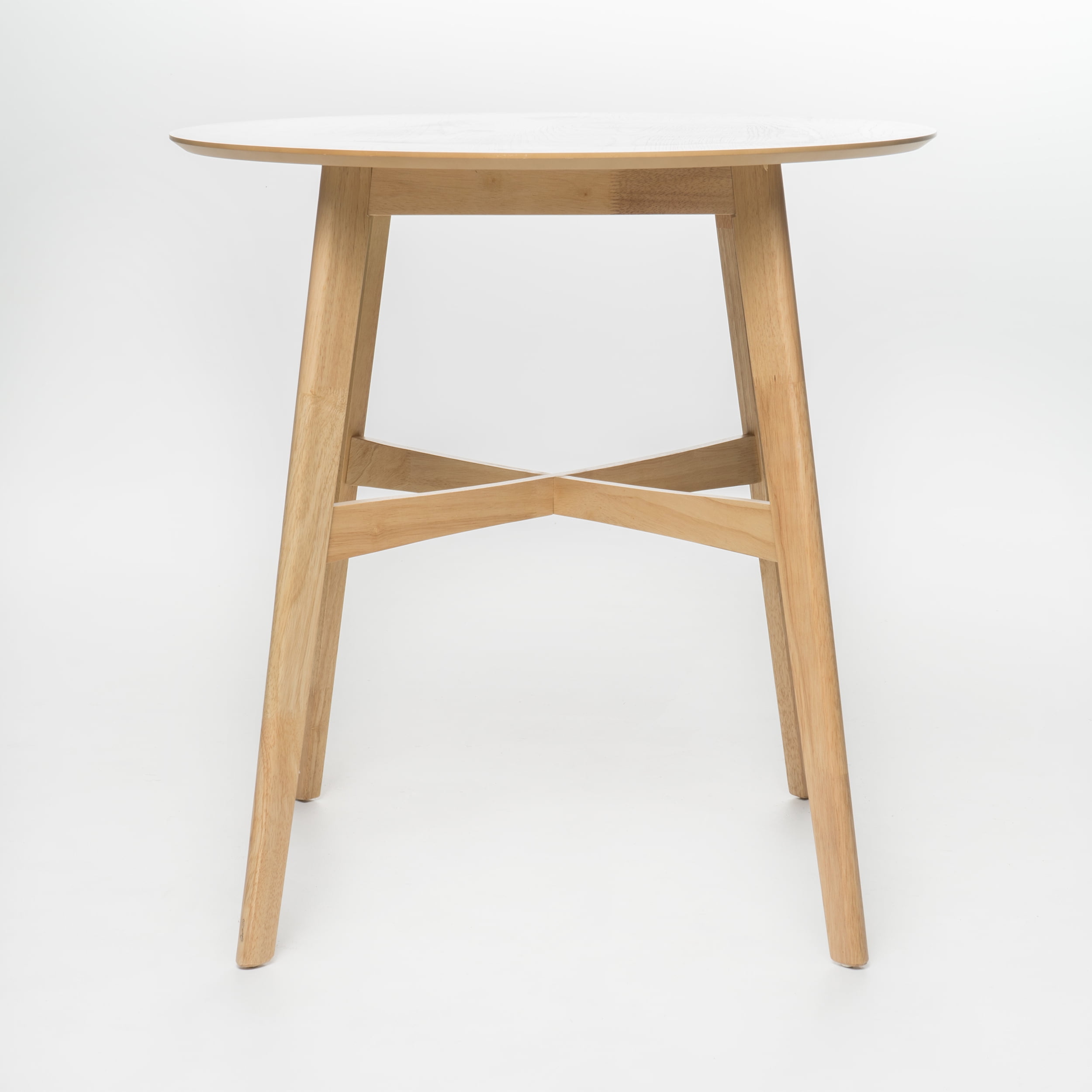 Round Counter Height Dining Table 35.4 Inch, Natural Oak Finish Bar Table for Kitchen Dining Room