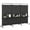 Black, variant on Costway 3-Panel Room Divider with Storage Shelves 6FT Tall Folding Privacy Screen on Wheels White