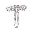 thumbnail image 2 of 1.10Carat (Ctw) Pink and White Topaz Flower Ring in Sterling Silver, 2 of 5