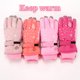 thumbnail image 3 of Qarigey 1 par de guantes para esquiar en la nieve para niños, guantes a prueba de viento, mitones de calentamiento ajustables, equipo deportivo para guantes y mitones Rosa oscuro Qarigey AP013201-03, 3 of 6