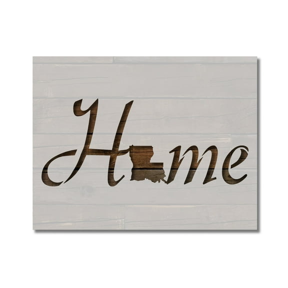 Louisiana State Stencil Home Love Template Reusable 8.5 x 11 for Painting on Walls, Wood, Etc. By Stencilville