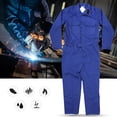 thumbnail image 5 of Ropa protectora de soldadura ignífuga Traje de una pieza Soldador de seguridad Protección laboral AzulXL, 5 of 5
