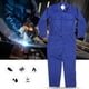 thumbnail image 5 of Ropa protectora de soldadura ignífuga Traje de una pieza Soldador de seguridad Protección laboral AzulXL, 5 of 5