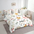 thumbnail image 3 of Manfei Cartoon Goose Pig Twin Bedding Sets 7pcs, Cute Cow Sheep Chicken Bedding Comforter Set, Kawaii Cherry Farmhouse Animal Sheet Sets, Breathable Home Decor, 3 of 8