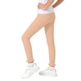 thumbnail image 3 of Posijego Girls Leggings Ruffled Hem Full Length Slim Leg Long Pants for Kids Girls High Waist Workout Yoga Dance Leggings, 3 of 7