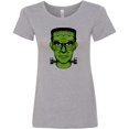 thumbnail image 3 of Inktastic Halloween Frankenstein Head Women's T-Shirt, 3 of 5