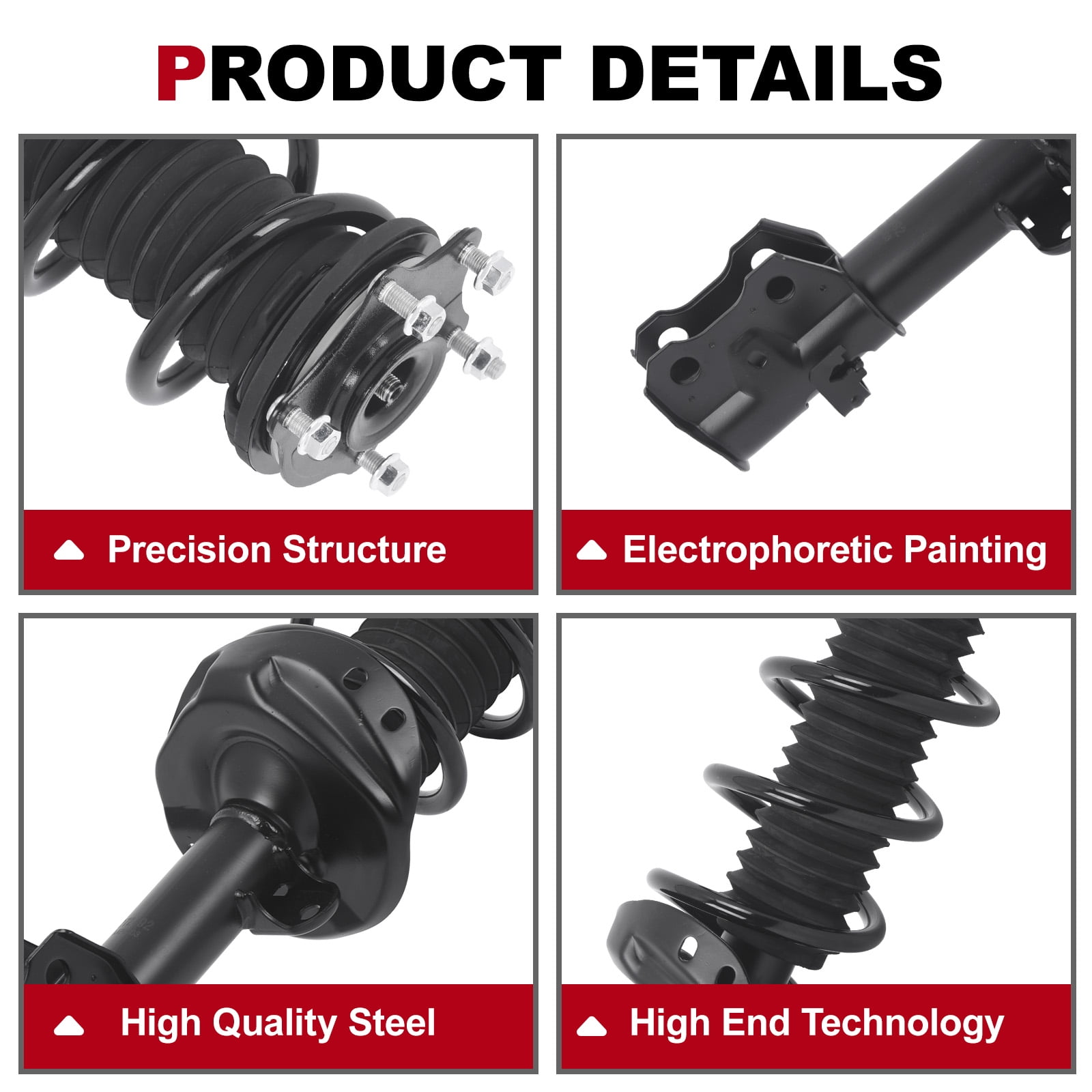 TOPAZ Front Pair Complete Struts Shock Absorber Assembly Set 272492 + 272491 Compatible with 2007-2014 Honda CR-V