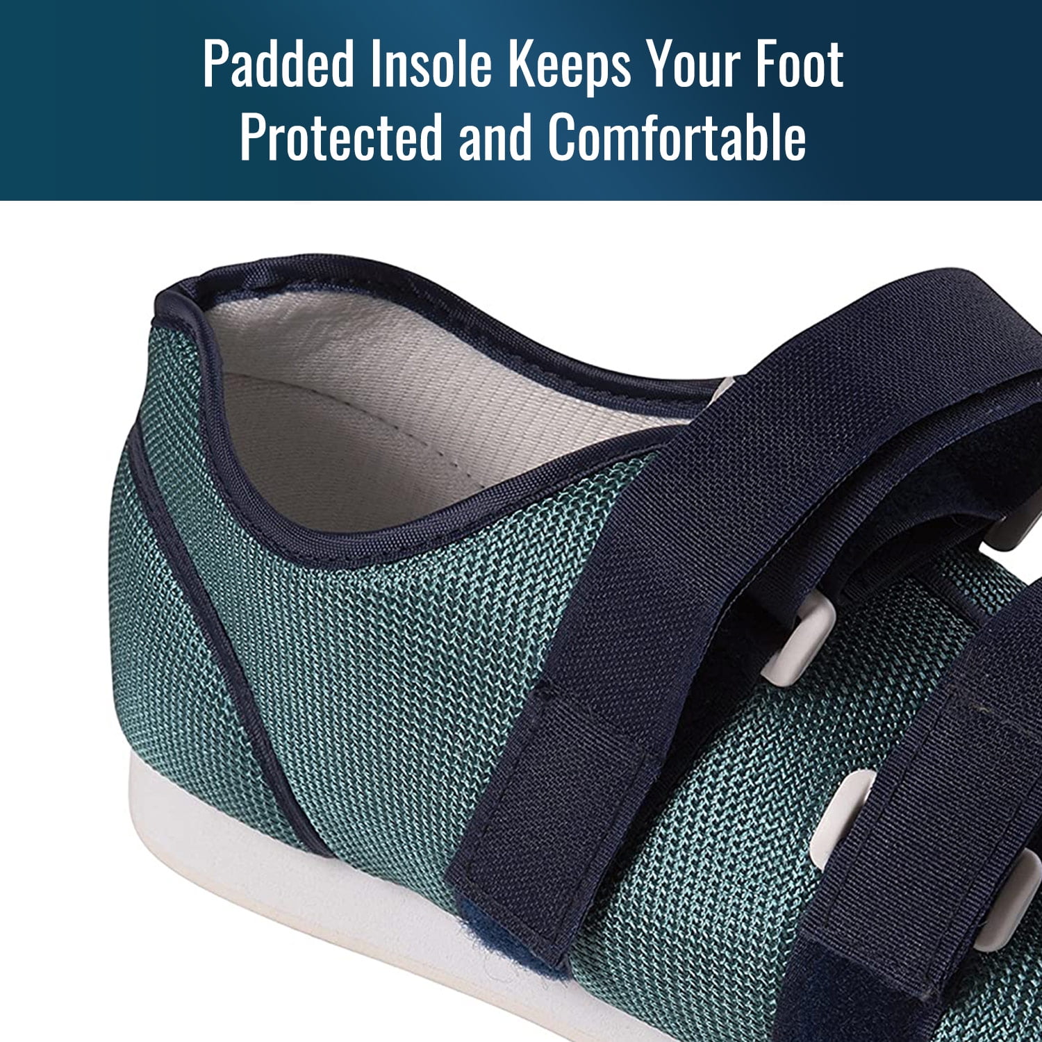 DMI Post Op Shoe, Surgical Walking Shoe, Lightweight, Adjustable Straps, Universal Left and Right Foot Fit, 1 Each, Shoe Size Men's 6-8