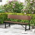 thumbnail image 2 of Patiojoy 1pcs Patio 4-Person Bench, 72 Inch Extra Long Bench w/ All-Weather HDPE Seat & Back Heavy-Duty Metal Support for 1100 lbs Max Load, 2 of 8