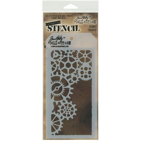 UPC: 0653341056719 | Tim Holtz Layered Stencil 4.125 X8.5 -Gears
