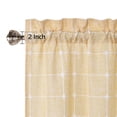 thumbnail image 3 of Farmhouse Curtains for Windows Kitchen Bedroom Boho Gingham Linen Window Curtains (Yellow, 26"W x 24"L ), 3 of 7