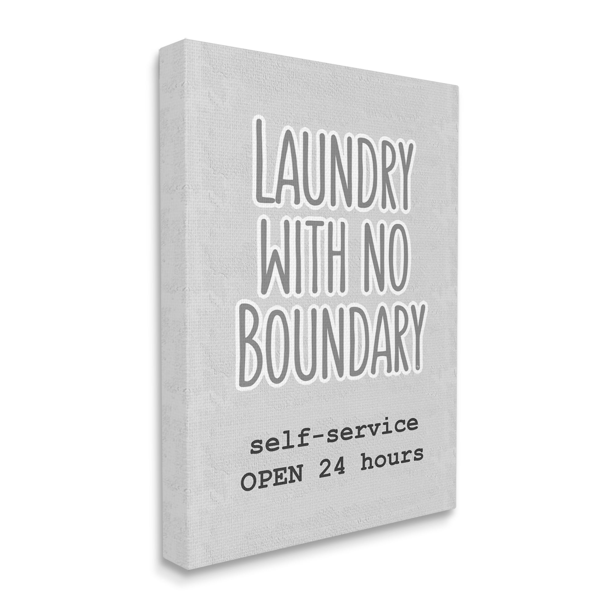 Stupell Industries Laundry Self Service Phrase Novelty Painting Gallery Wrapped Canvas Print Wall Art, 16 x 20