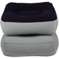 thumbnail image 1 of Shisuyan 2 Pcs Inflatable Feet Rest Pillow Flocking PVC Foot Massage Stool Relax Cushion for Outdoor Travel (Grey Blue + Grey), 1 of 8