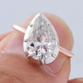 thumbnail image 6 of solitaire jewels 2.25CT Bezel Set Pear Moissanite Engagement Ring For Women, 14K Rose Gold, 6 of 7