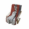 thumbnail image 3 of Hipster Soft Flannel Fleece Throw Blanket, Funny Vintage Sketch of Businessman Cat with Glasses and Suit, Cozy Plush for Indoor and Outdoor Use, 50" x 60", Vermilion Charcoal Grey, by Ambesonne, 3 of 5