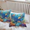 thumbnail image 5 of Summer Ocean Outdoor Pillow Covers Pack of 2 Clownfish Coral Seagrass Underwater World Waterproof Throw Pillow Covers Decorative Cushion Cases for Patio Garden Tent Balcony Couch 24x24 inch, 5 of 8