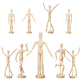 thumbnail image 4 of 9 Pcs Artist Mannequin Model Wooden Manikin Drawing Moveable Figure Model with Stand Flexible Jointed Mannequin, 4 of 8