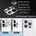 thumbnail image 3 of [2 Pack] Compatible avec iPhone 14 Pro Max / iPhone 14 Pro Protecteur d'Objectif, (iPhone 14 Pro/ 14 Pro Max, Alliage d'Argent), 3 of 5