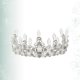 thumbnail image 3 of ifundom - Corona para tarta, elegante adorno de carámbano para tarta, tiara de cristal para boda, decoración para tarta, suministros de cumpleaños, tocado, corona, adornos (plata), 3 of 4