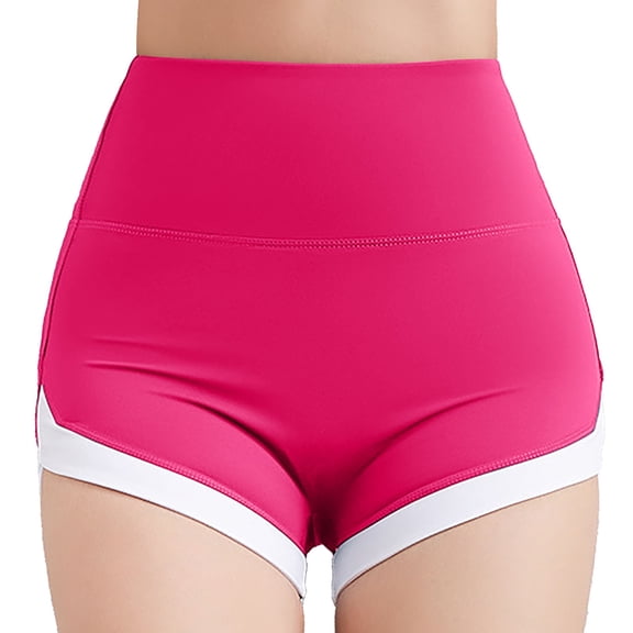 Kcolen Athletic Biker Shorts for Women,Ladies Daily Casual Wear Breathable Stretch Biker Shorts Solid Color High Waist Shorts