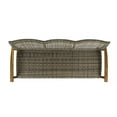 thumbnail image 3 of Camdyn Outdoor Wood and Wicker Sofa, Gray, Natural Stained, 3 of 7