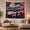 Fuji Supercar, variant on Purple Modified Sports Car on Road with Cherry Blossoms and Pagoda, Dreamy Japanese Inspired for Car Enthusiasts, Scenic Wall Art, Birthday Gift Tapestry Wall Hanging for Bedroom and Living Room