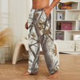 thumbnail image 5 of GrmtClth Mens Flannel Camouflage Sweatpants Baggy Straight Leg Elastic Waist All Season Y2K Streetwear Casual Long Pants Camel S, 5 of 6