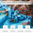 thumbnail image 7 of Exclusivo Mezcla 3-Piece Bohomian King Size Comforter Set, Microfiber Bedding Down Alternative Comforter for All Seasons with 2 Pillow Shams, Boho Blue, 7 of 7