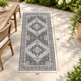 4x8 Blue Vintage Runner Rug for Hallway, Kitchen, and Living Room ...