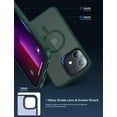 thumbnail image 5 of Magnetic Case for iPhone 11 Case [MIL-Grade Drop Tested & Compatible with MagSafe] Translucent Matte Back, Anti-Fingerprint Anti-Scratch Shockproof Phone 11 Case 6.1 Inch, Green, 5 of 12