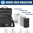 thumbnail image 4 of INSMEER Bolsa del Almuerzo, 16 Litros Lonchera T&eacute;rmica para Comida Reutilizable Hielera Termica de 2 Capas para Hombres y mujeres, grande Capacidad Bolsa t&eacute;rmica para oficina (Ne, 4 of 7