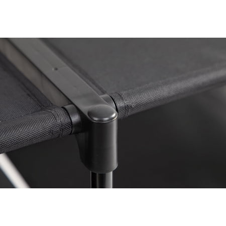 Mainstays 4-Tier Shoe Rack Storage Organizer, Rich Black, 24 Pairs, Iron Poles & Plastic Connectors