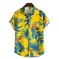 thumbnail image 1 of Camisa hawaiana con estampado de palmeras para hombre, Top de manga corta, camisas informales de verano con botones para vacaciones en la playa, Aloha Hawaii de talla grande, 1 of 2