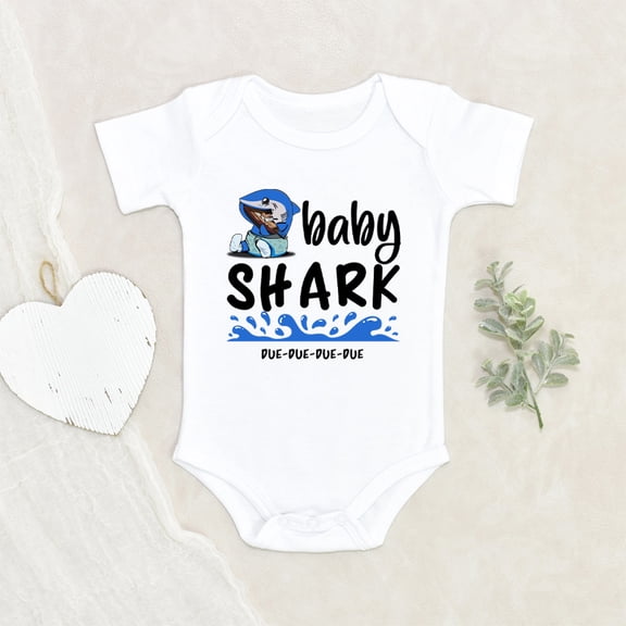 Animals Baby Clothes - Funny Shark Due Due Due Baby Clothes - Newborn Baby Clothes