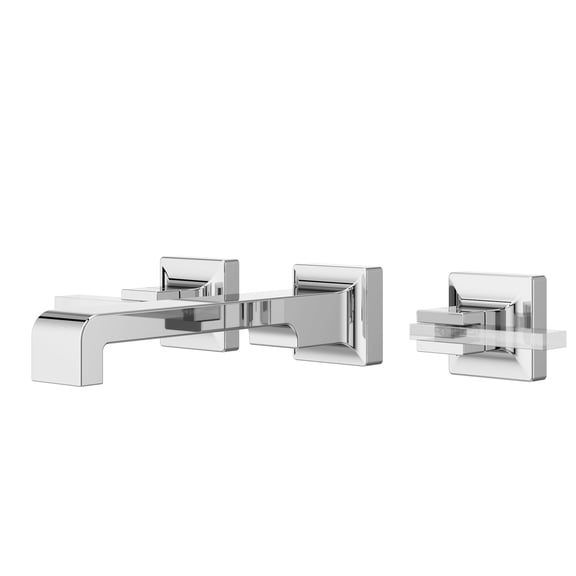 Open Box Pfister Lg49-Vrv3 Verve 1.2 GPM Wall Mounted Widespread Bathroom Faucet - Chrome