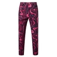 thumbnail image 5 of Men's Carnival Tie Dye Printed 2 Piece Suit Set Evening Performance Dress Slim 2 Button Blazer Pants Casual Floral Party Jacket, 5 of 9