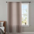 thumbnail image 4 of Brown Ombre Sheer Curtains 45 Inches Long, Modern Abstract Art Farmhouse Gradient Light Filering Curtains, Breathable Simi Curtain Privacy Drapes for Kitchen Bathroom Small Window Treatment, 4 of 9