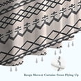 thumbnail image 6 of Geometric Diamond Striped Pattern Shower Curtain 36"x72" ,Bathroom Decorative Shower Curtains Set with 12 Hooks,Modern Waterproof Washable Shower Curtain, 6 of 6