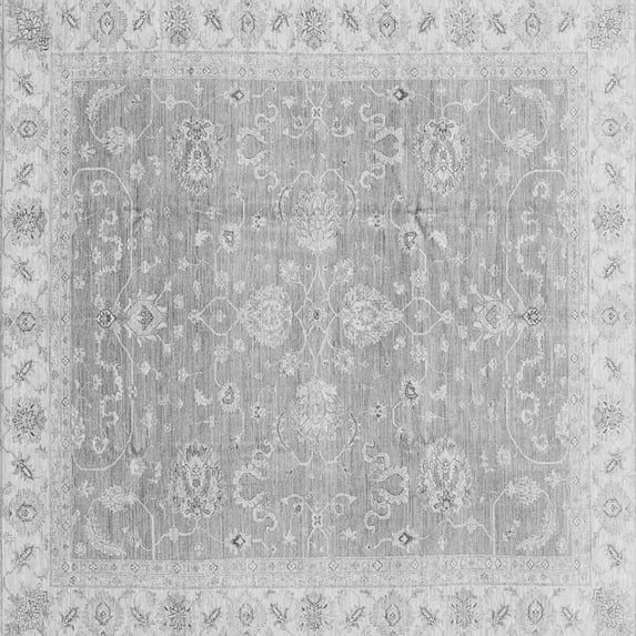 Ahgly Company Indoor Square Oriental Gray Traditional Area Rugs, 6' Square