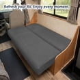 thumbnail image 4 of Qpednta 2-Piece Dark Gray RV Couch Covers Washable RV Sofa Bed Covers Super Stretch Elastic, Slipcovers for Jackknife Camper Couch, for Rvs and Home Living Rooms, Machine Washable, 4 of 7