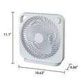thumbnail image 2 of Mainstays 9 inch Personal Box Fan with 3 speeds White, 2 of 8