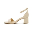 thumbnail image 2 of Zapatilla Tacon Ancho Color Beige Elegante Eventos Sociales beige 24.5, 2 of 7