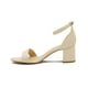 thumbnail image 2 of Zapatilla Tacon Ancho Color Beige Elegante Eventos Sociales beige 24, 2 of 7