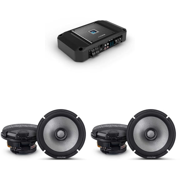 Alpine R2 4 Channel Amp & (2) R2-S65 6.5" Audio Upgrade Bundle