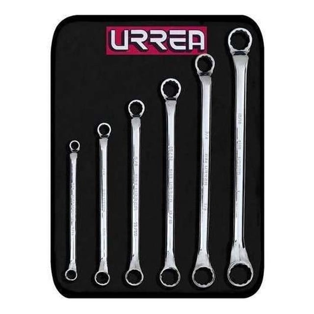 Juego de 6 Llaves de Estrías Urrea 8100C 45° en Pulgadas