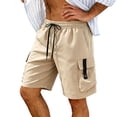 thumbnail image 2 of Aimik Men's Modern Cargo Shorts Contrast Drawstring Flap Pockets Breathable Summer Shorts for Beach Vacation Daily Wear, 2 of 6