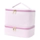 thumbnail image 3 of Estuche de viaje para esmaltes de uñas, organizador de suministros para uñas, bolsa de maquillaje, bolsa portátil para uñas. Rosa, 3 of 9