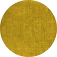 thumbnail image 1 of Ahgly Company Machine Washable Indoor Round Oriental Yellow Industrial Area Rugs, 3' Round, 1 of 4