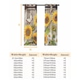 thumbnail image 6 of Farmhouse Sunflowers Blackout Curtains for Bedroom, Rustic Barn Doors Flowers Butterfly Wooden Thermal Insulated Kitchen Drapes with Grommets, Light Blocking Window Treatment, 2 Panels 52" x 90", 6 of 7
