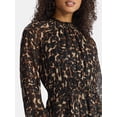 thumbnail image 5 of Time and Tru Women's Smocked Mini Dress with Long Sleeves, Sizes XS-XXXL, 5 of 6